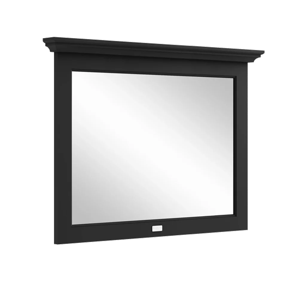 Bayswater Matt Black 1000mm Flat Bathroom Wall Mirror