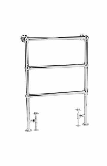 Bayswater Juliet 966 x 676mm Floor Mounted Traditional Towel Rail - Chrome