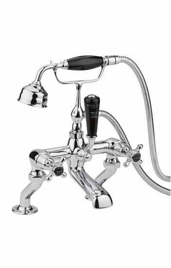 Bayswater Dome Bath Shower Mixer - Black/Chrome