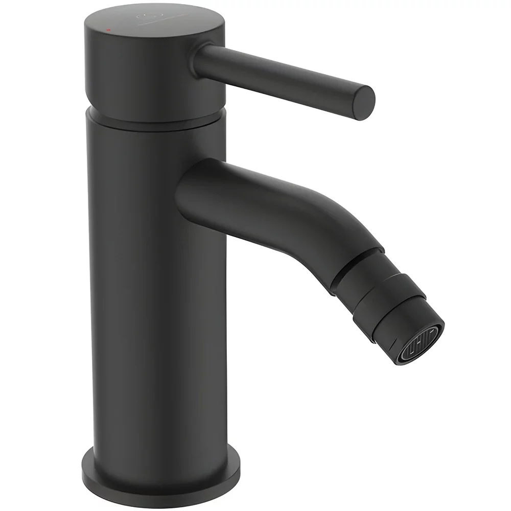Ideal Standard Ceraline Silk Black Single Lever Bidet Mixer With Metal Pop-Up Waste