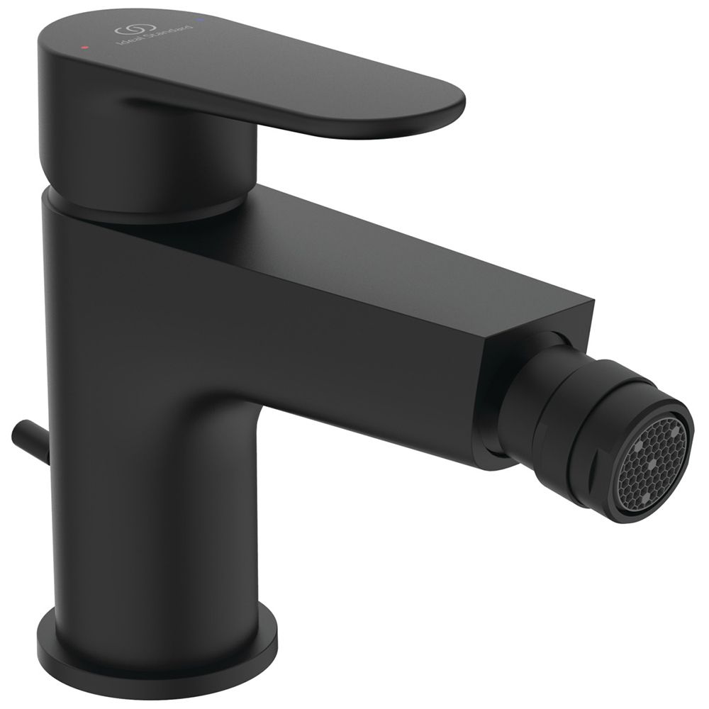 Ideal Standard Cerafine O Single Lever Bidet Mixer With Metal Pop-up Waste - Silk Black