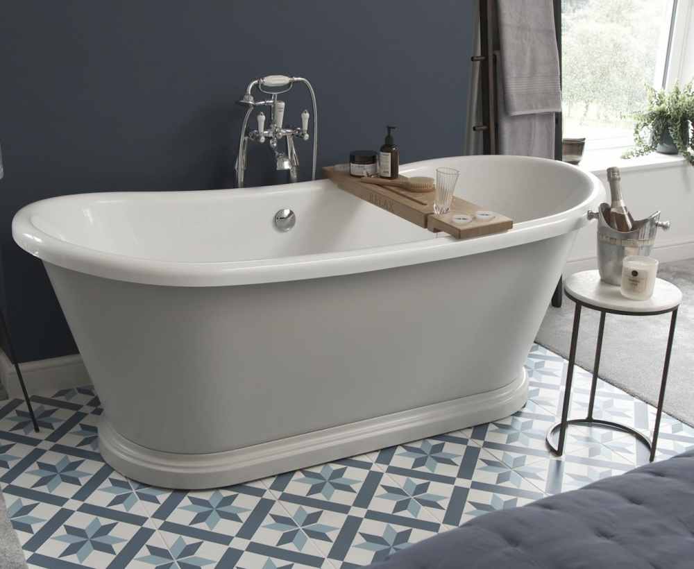 Boat 1580 x 750 Double-Skinned Freestanding Bath - White or Bespoke Colour By BC Designs