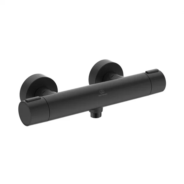 Ideal Standard Ceratherm ALU+ Silk Black Exposed Thermostatic Shower Mixer