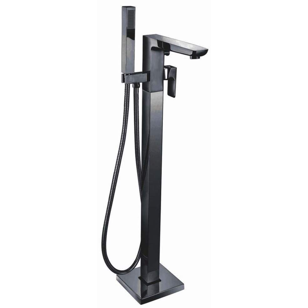 Scudo Muro Black Freestanding Bath Shower Mixer Tap