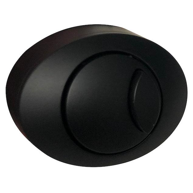 Oval Black Dual Flush Button - Scudo