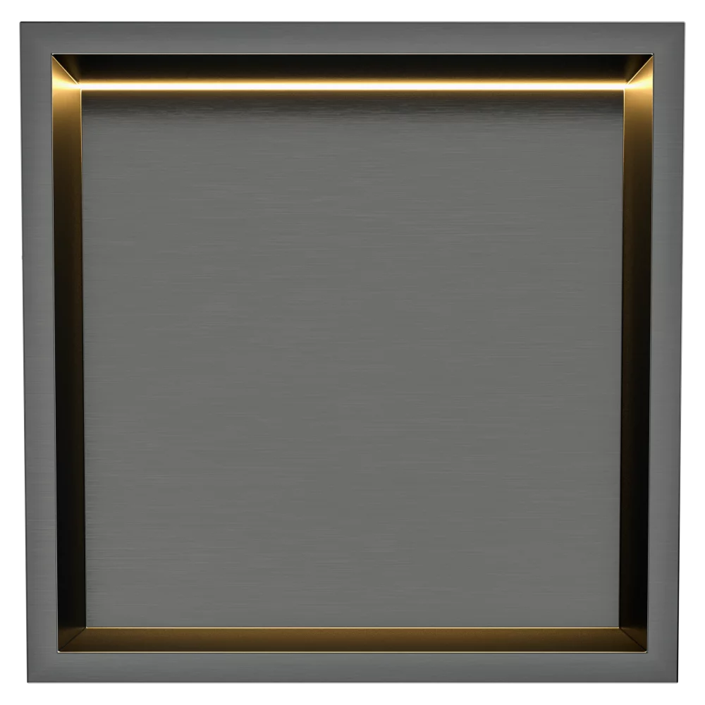 Stellniche Gun Metal 300 x 300 Wall Niche With LED Light