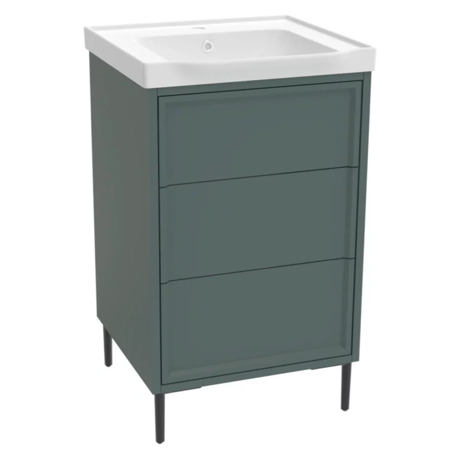 Lancia Bota 500mm Parisian Green Freestanding Vanity Unit