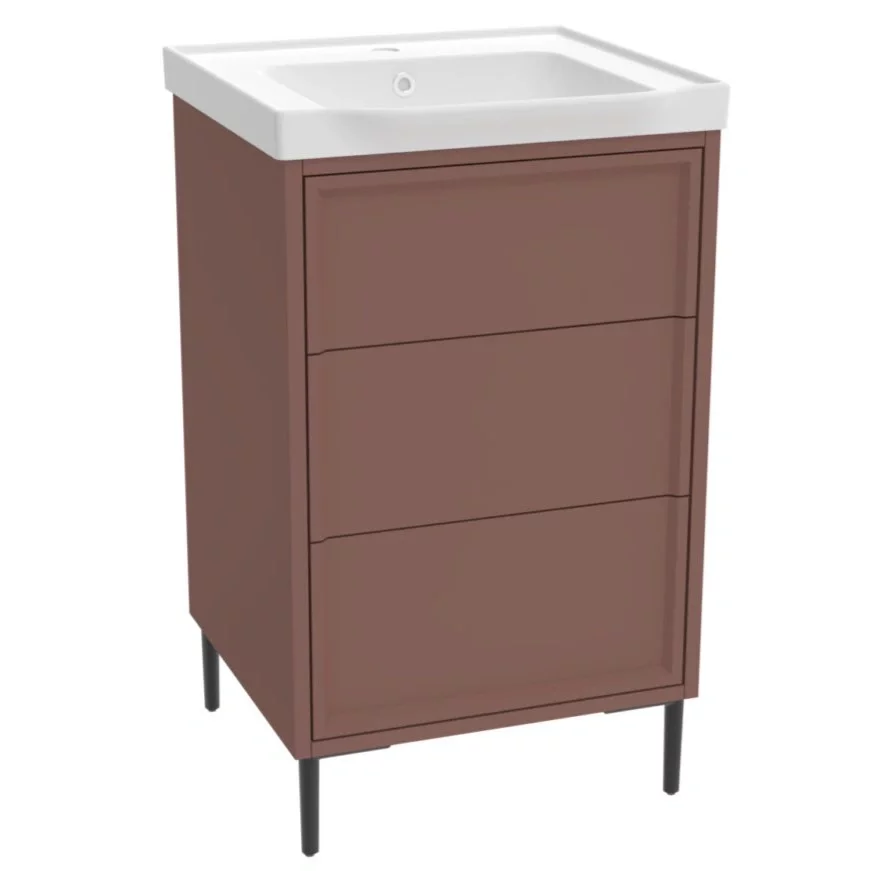 Lancia Bota 500mm Earth Red Freestanding Vanity Unit