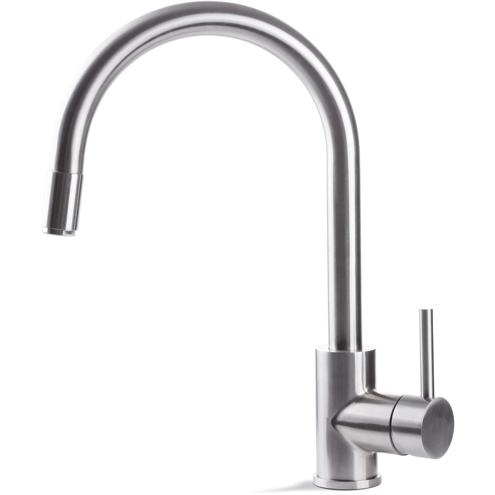 Prima+ Tiber Single Lever Stainless Steel Pull Out Kitchen Tap