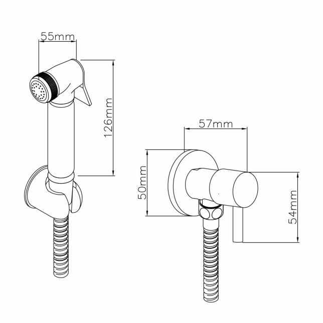Douche Spray kit (Manual) BW001 Nuie Douche Shower Kit