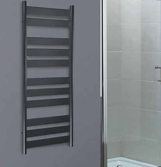 Redroom Anthracite Azor Designer Towel Radiator, 800 x 500mm 