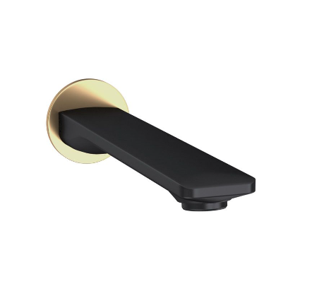 Jaquar Laguna Matt Black and Gold Chrome Bath Spout