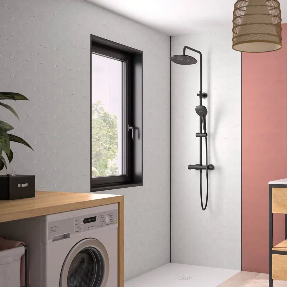 Kinewall Beige Scalloped Edge Shower Panel 1250 x 2500mm