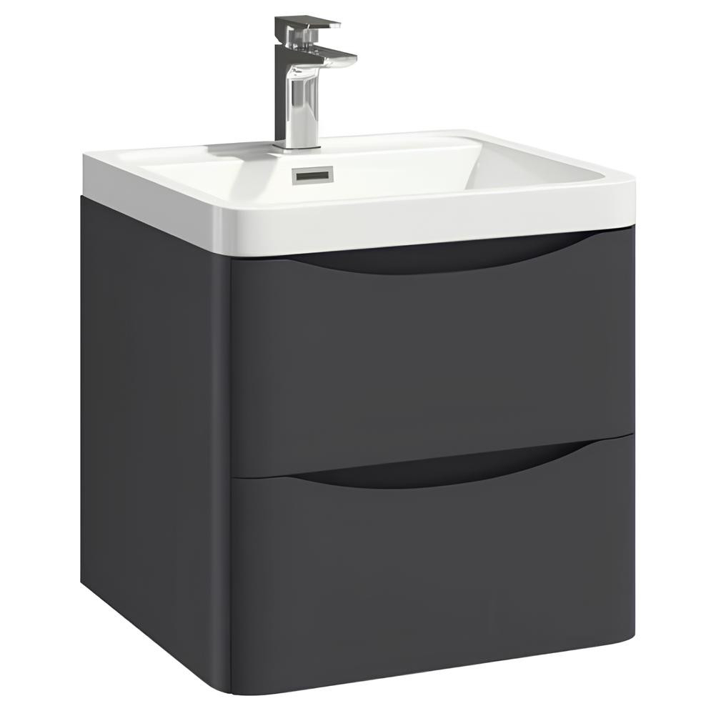 Scudo Bella 500 Matt Grey Wall Hung Vanity