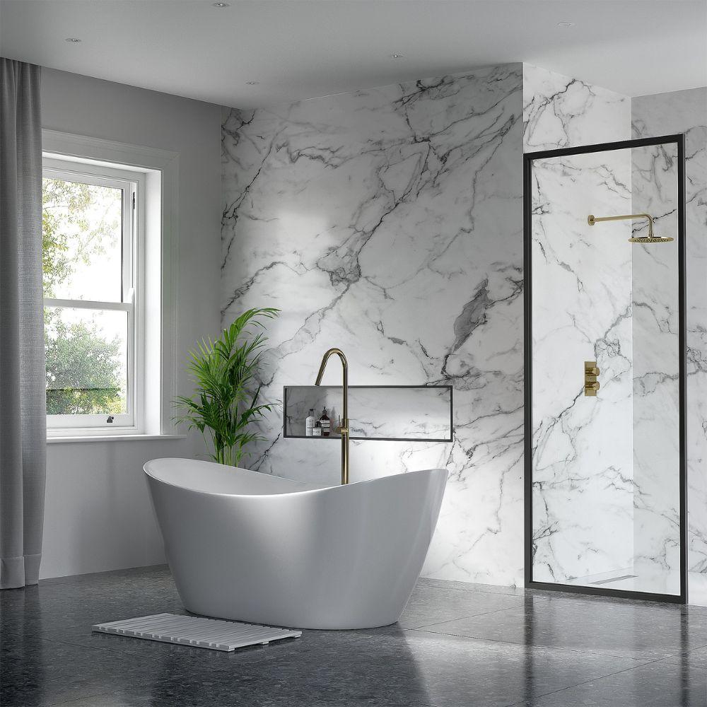 Blanco Marble HydroSafe Waterproof Bathroom Wall Panels