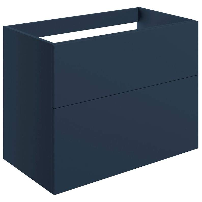 Shetland 790mm Matt Deep Blue 2 Drawer Wall Hung Vanity Unit 