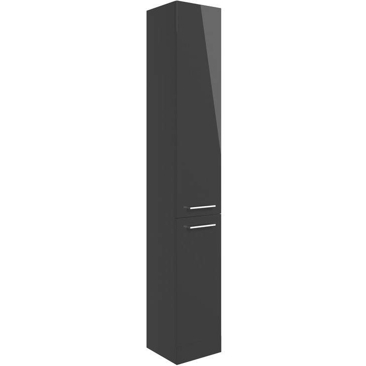 Brace 350mm Anthracite Gloss Floor Standing 2 Door Tall Unit