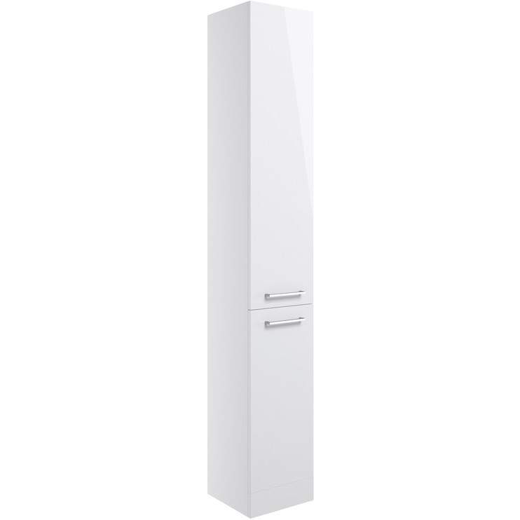 Brace 350mm Floor Standing 2 Door Tall Unit - White Gloss