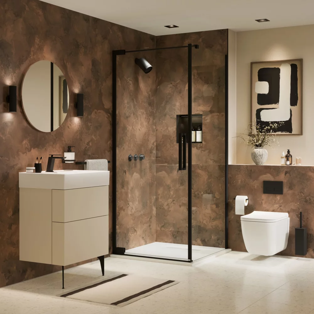 Bronze Smoke Showerwall Majestic Waterproof Core Laminate Panels