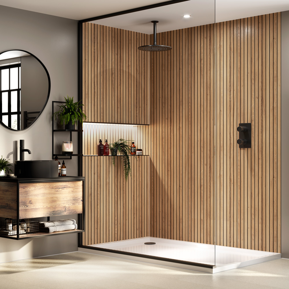 Brown Cuneo Oak Naturepanel Slat Wall Panel