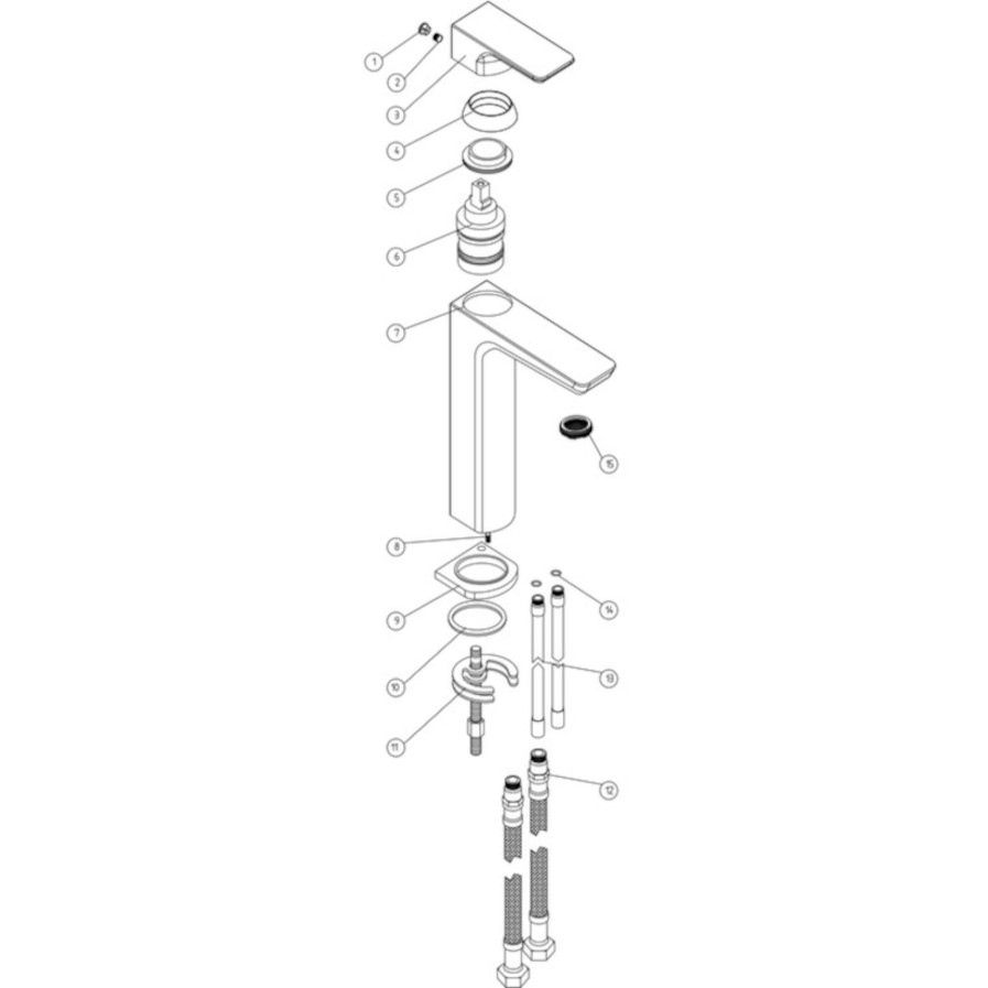 Buff Mono Tall Basin Tap Brushed Bronze RDBS108995