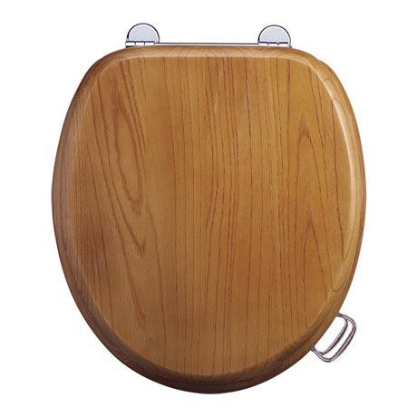 Burlington Golden Oak Soft Closing Traditional Wood Toilet Seat - S16