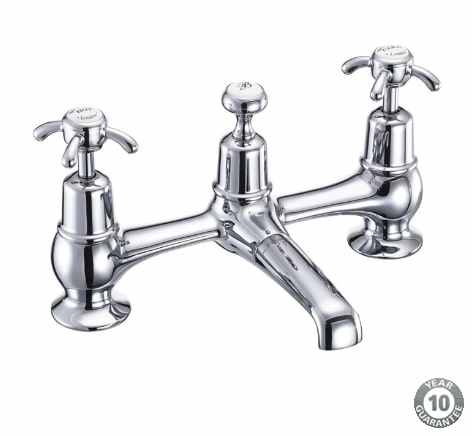 Burlington Anglesey H Type Bridge Basin Mixer Tap - AN10