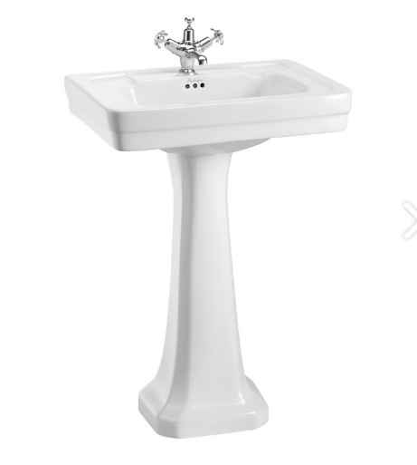 Burlington Contemporary 58cm Basin and Pedestal