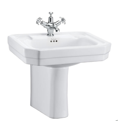 Burlington Victorian 56cm Basin and Semi Pedestal