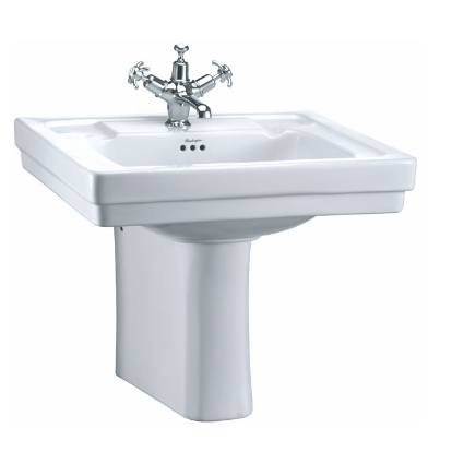 Burlington Victorian 61cm Basin and Semi Pedestal