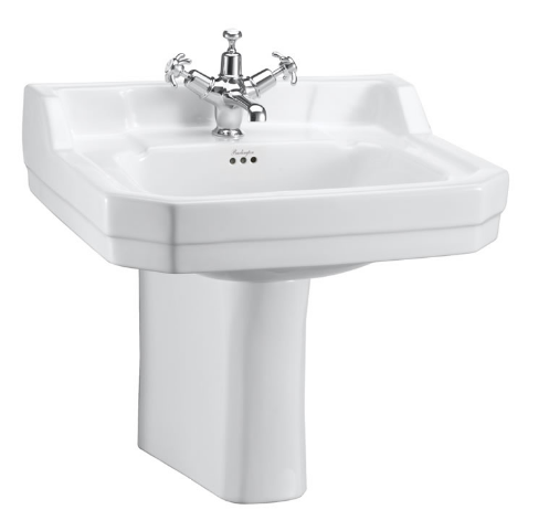 Burlington Edwardian 56cm Basin and Semi Pedestal
