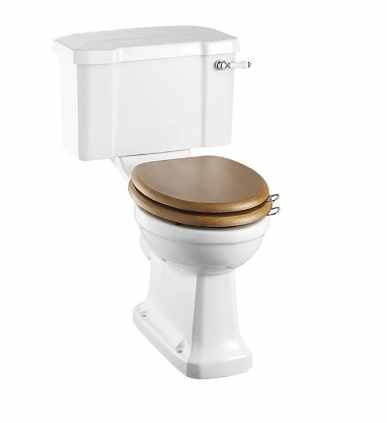 Burlington Close Coupled WC and White Ceramic Cistern with Lever P5 C1