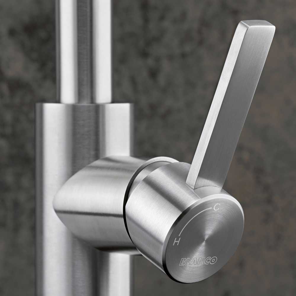 Blanco Candor - S Brushed Steel Pull Out Kitchen Tap