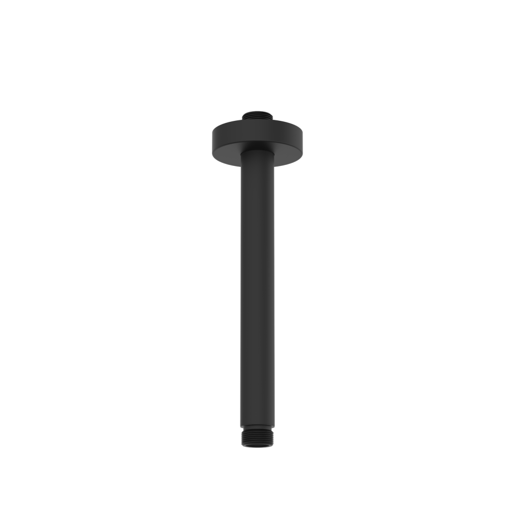 Lancia Round Matt Black Ceiling Mounted Arm