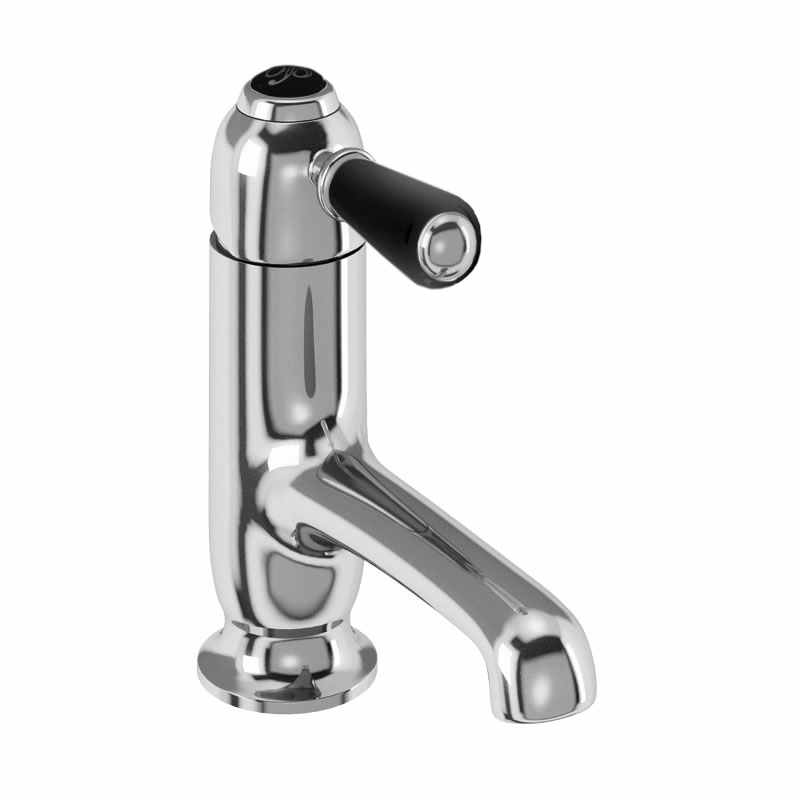 Burlington Chelsea Traditional Mono Basin Tap with Black Lever - CH19BLA