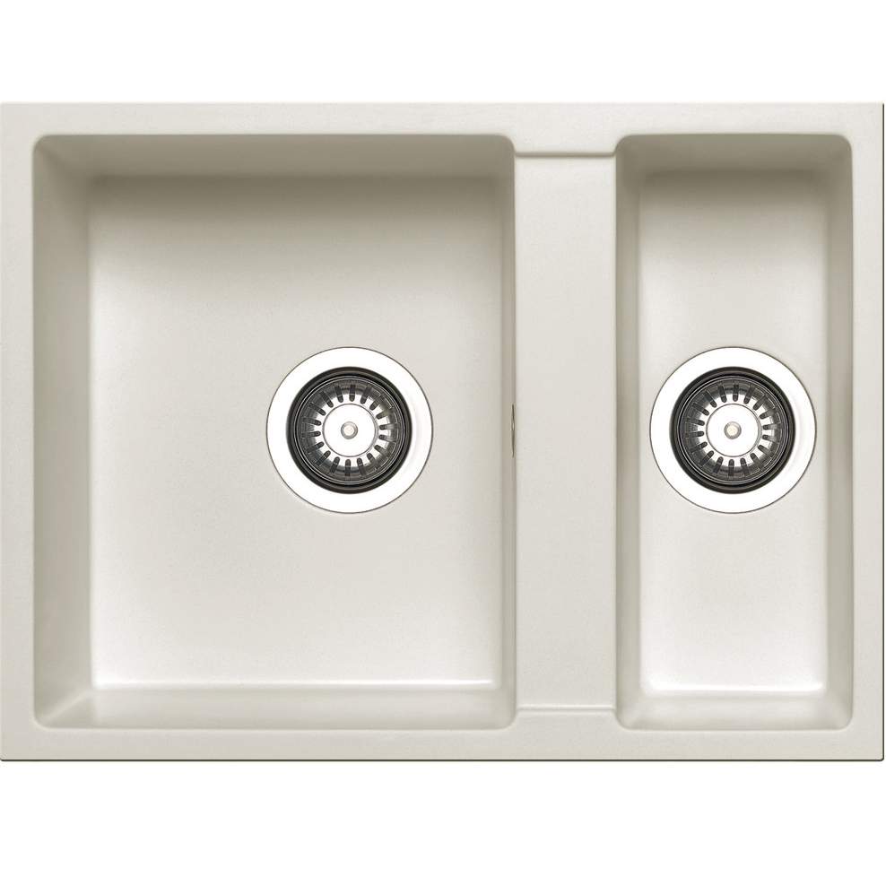 Prima+ White Granite 1.5 Bowl Undermount Sink