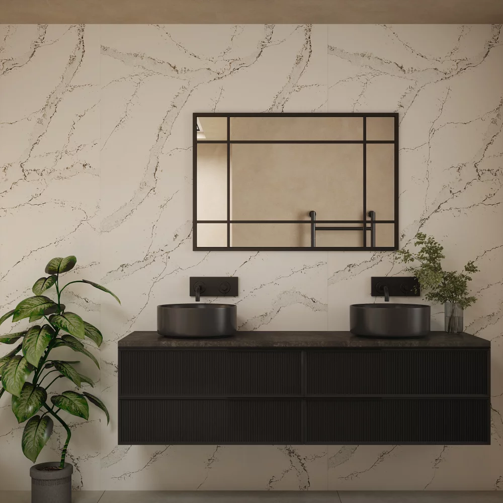 Nuance Calacatta Volegno Waterproof Shower Panel by Bushboard