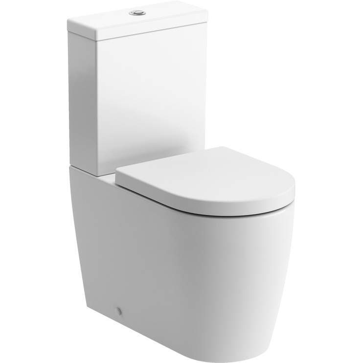 Campbell Rimless Close Coupled Fully Shrouded Comfort Height WC & Soft Close Seat