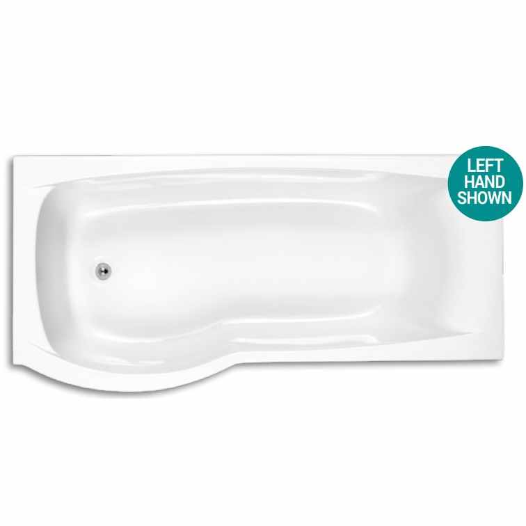 Carron Delta 1700 x 700-800 P Shaped Shower Bath - 5mm