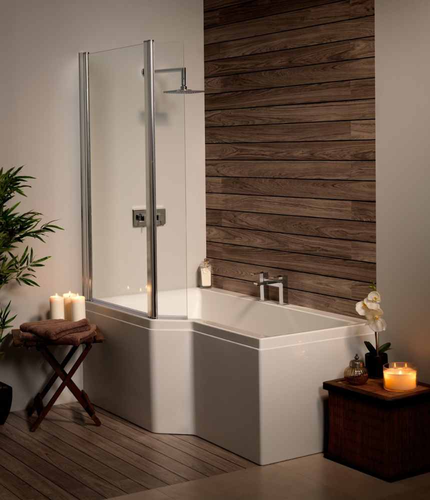 Carron Urban Edge Shower Bath - 5mm - 1575 x 850 - 700mm