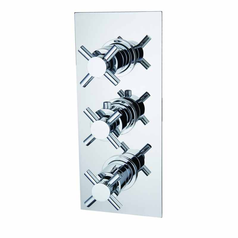 Niagara Carter Chrome Triple Concealed Shower Valve - Two Outlets 