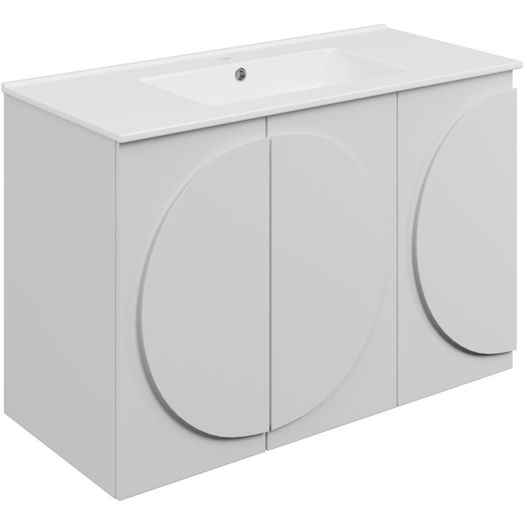 Challandais 1010mm Floorstanding Matt White Vanity Unit with Basin