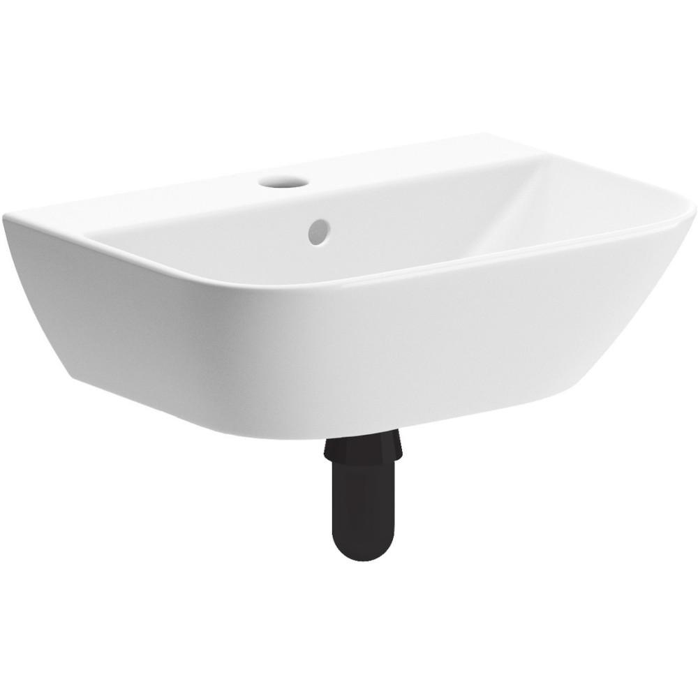 Crest 450 x 320mm Cloakroom Basin & Black Bottle Trap