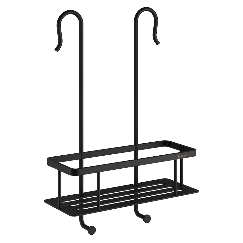 Smedbo Sideline Matt Black Hanging Shower Basket for Shower Mixer
