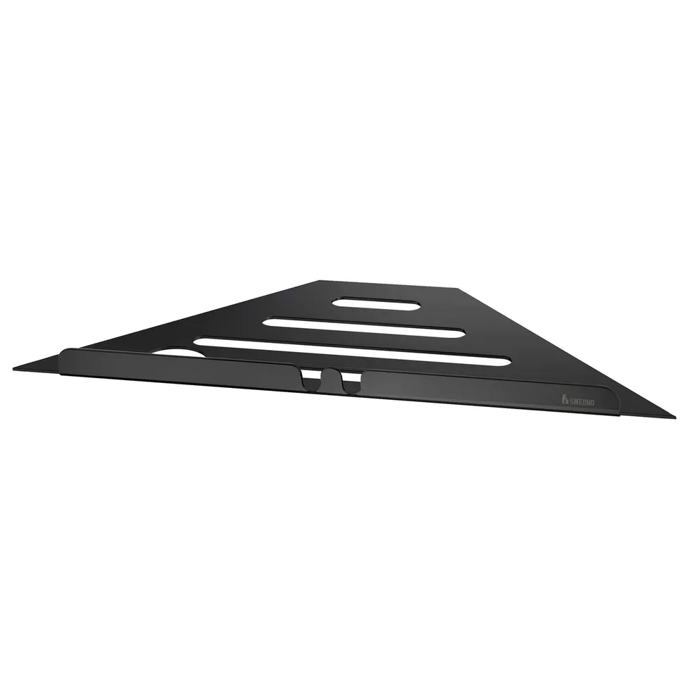 Smedbo Sideline Grout Line Matt Black Corner Shelf