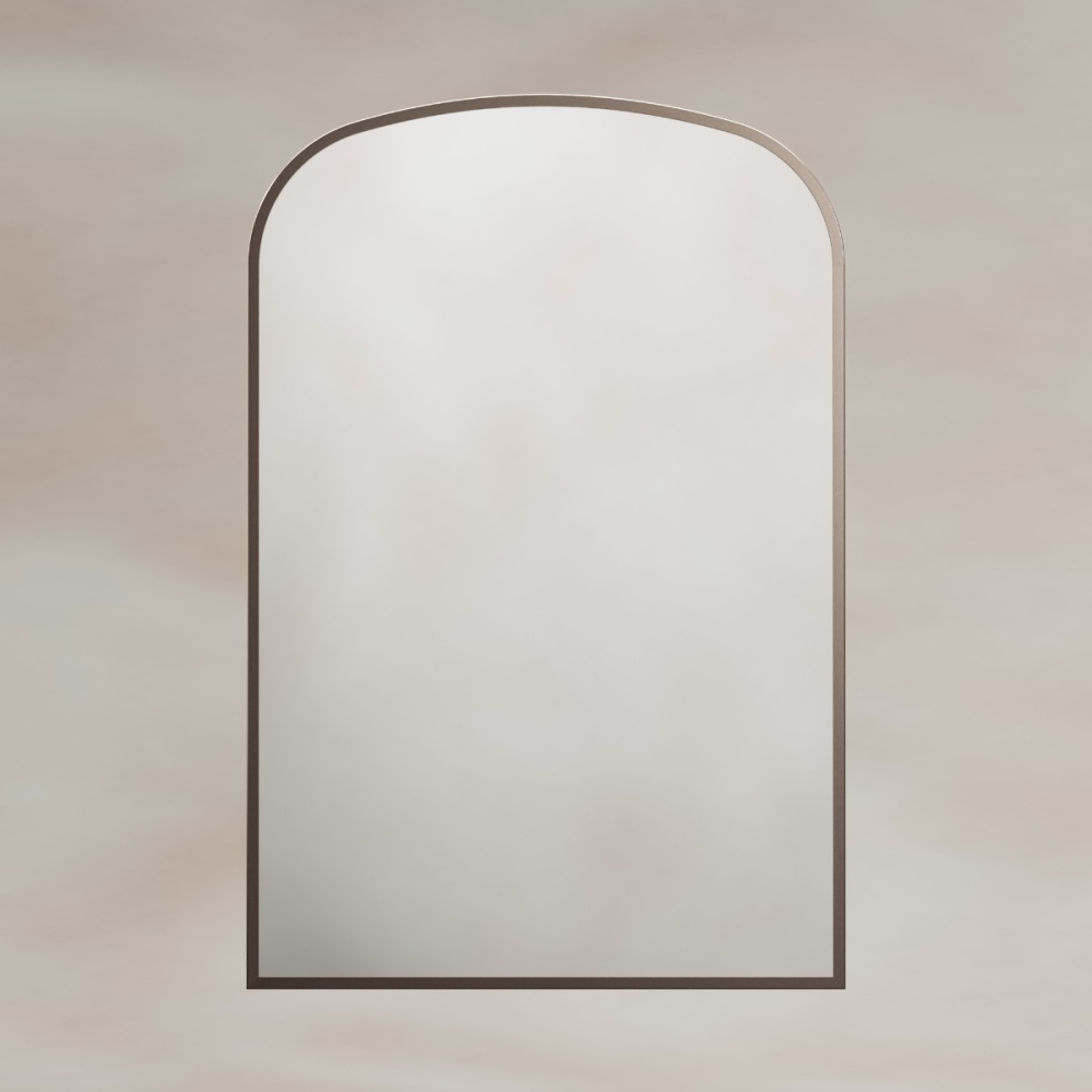 Origins Living Delphine Overmantel Arch 60 Brushed Bronze Mirror