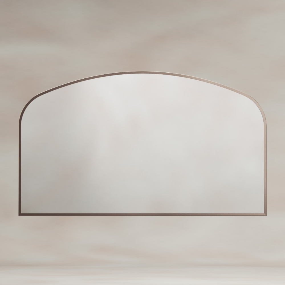 Origins Living Delphine Overmantel Arch 120 Brushed Bronze Mirror