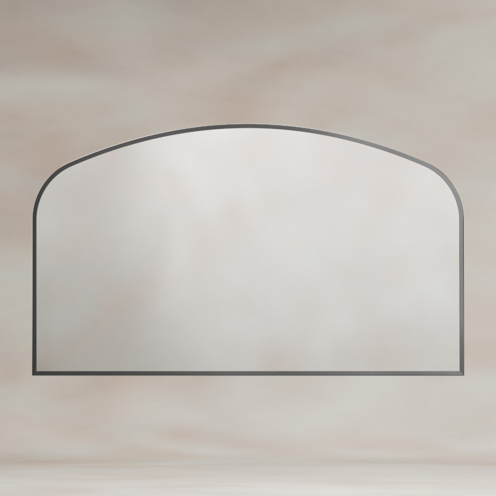Origins Living Delphine Overmantel Arch 120 Gunmetal Mirror