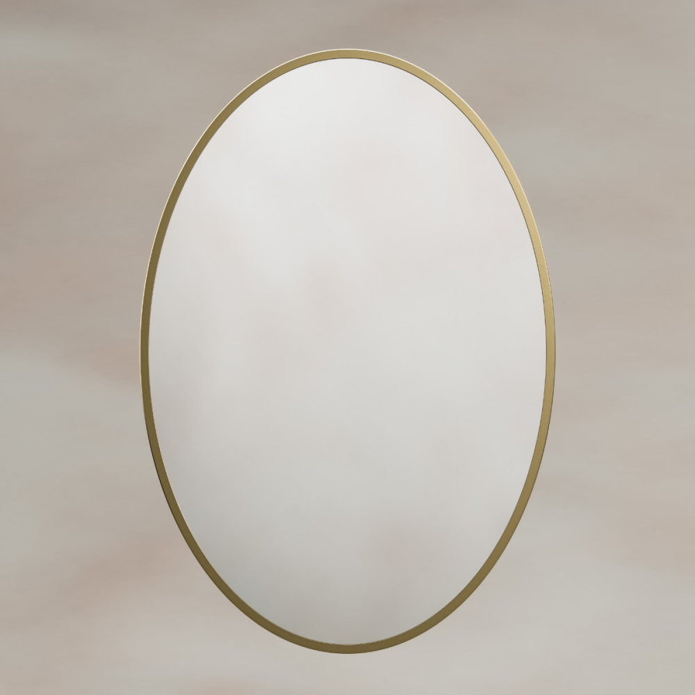 Origins Living Delphine Oval 60 Brushed Brass Mirror