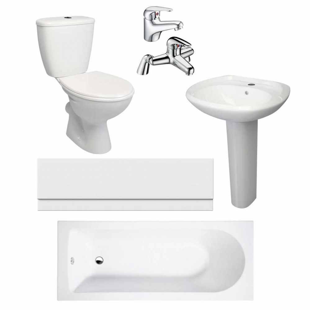 Basix Full Bathroom Suite with Taps - Bathrooms To Love